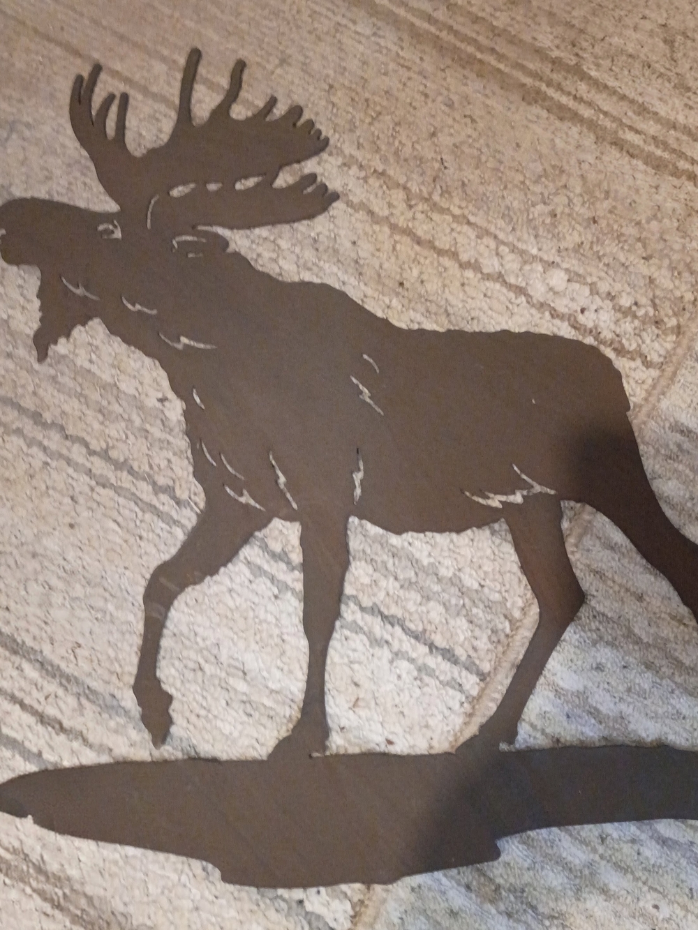 Metal Moose Wall Decor - Rustic Silhouette